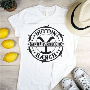 Yellowstone Dutton ranch tee barbed wire